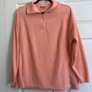 Columbia Fleece Quarter Zip Jacket Plus Size Size 1XL Cozy Pink EUC